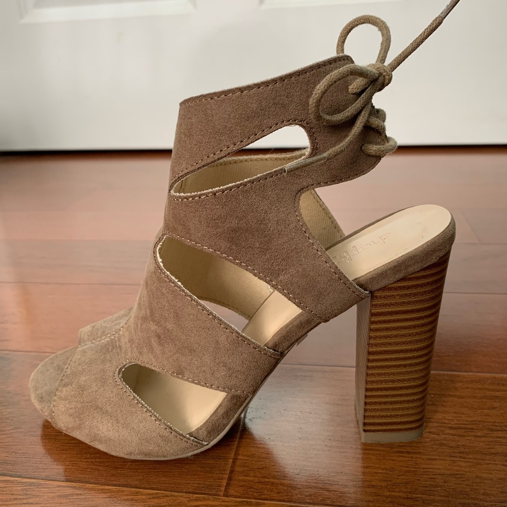 Charlotte Russe Suede Sandals w/ Block Heel